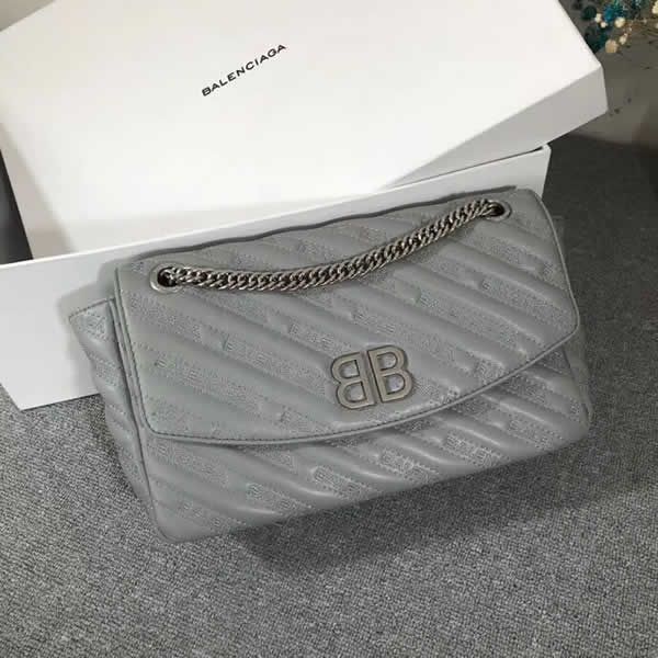 Replica Wholesale Discount Gray Balenciaga Bb Round Flap Bag Outlet