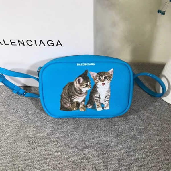 Fashion Balenciaga Blue Graffiti Maverick Camera Bag Online