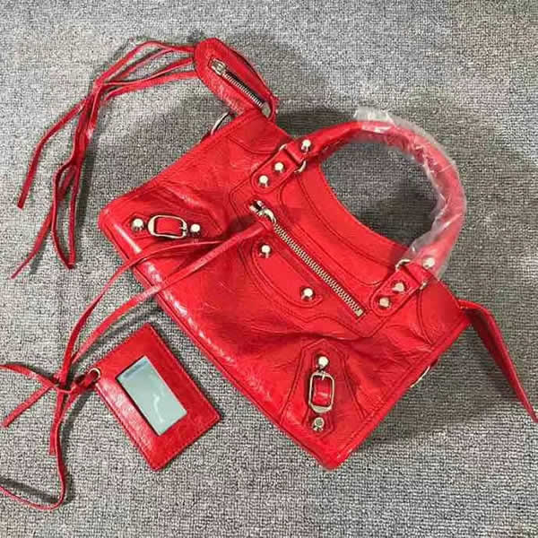 Replica Balenciaga Red Mini City Motorcycle Bag Classic Bag