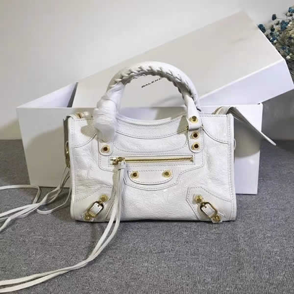 Replica Balenciaga White Mini City Motorcycle Bag Classic Bag