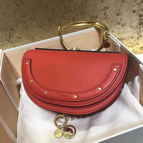 Replica Discount Red Chloe Nile Crescent Bag 1302