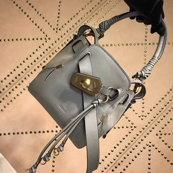 Fake Chloe Gray Owen Bucket Bag Shoulder Crossbody Bag 3S1198