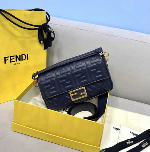 Fake Fendi Flap Crossbody Tote Sheepskin Embossed Black Shoulder Bag 0135M