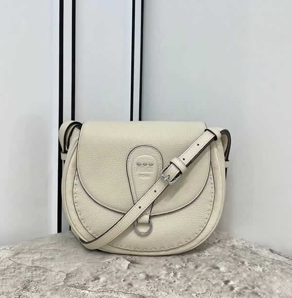 Fake Fendi Saddle Bag Flap Crossbody Off White Shoulder Bag 655