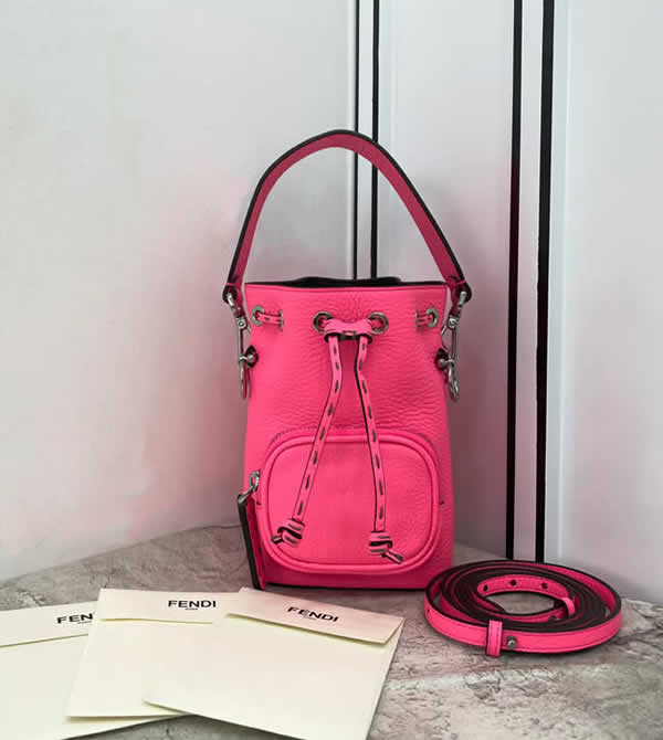 Replica Discount New Fendi High Quality Simple Pink Mini Bucket Bags 658