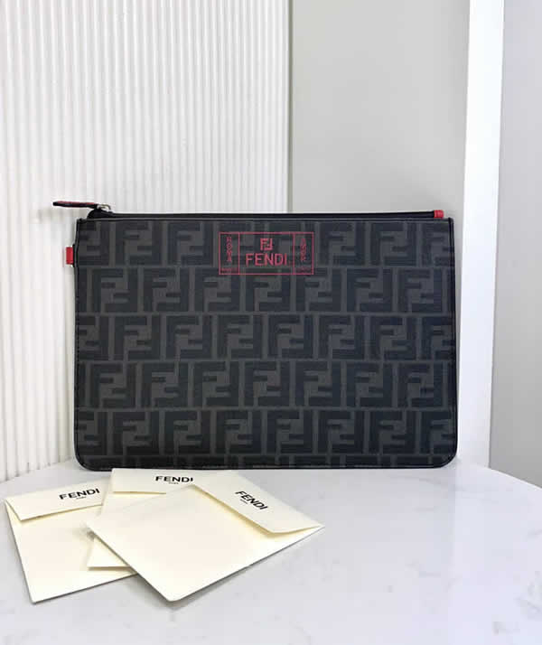 Replica Discount New Fendi Lightweight Gray Clutch Wallet 689