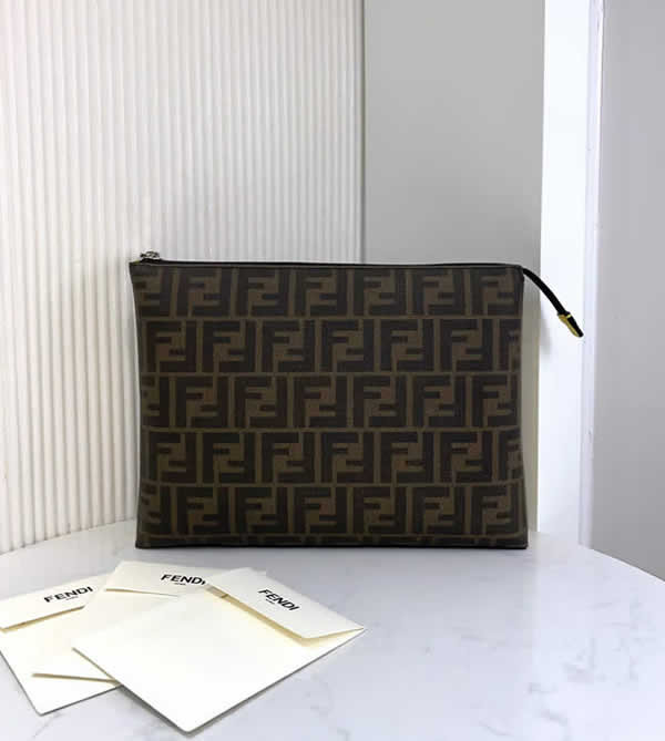 Knock Off Discount New Fendi Classic Brown Clutch Wallet 687