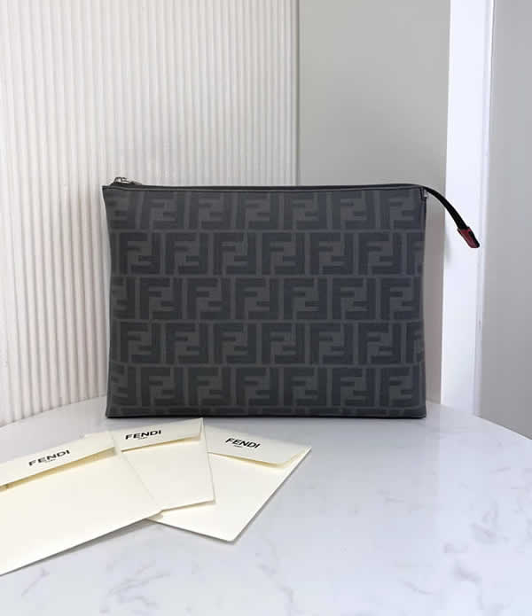 Knock Off Discount New Fendi Classic Gray Clutch Wallet 687