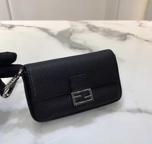 Replica Discount New Fendi Mini Baguette Black Coin Purse 0122s