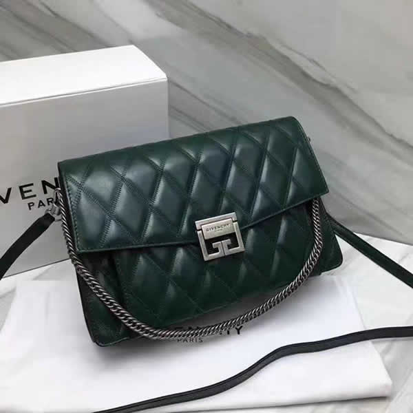 Fake Discount Givenchy Sheepskin Fashion Green Flap Shoulder Bag