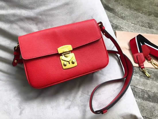 Replica Miu Miu Red Flap Bag Crossbody Bag Top Quality 5Bd113