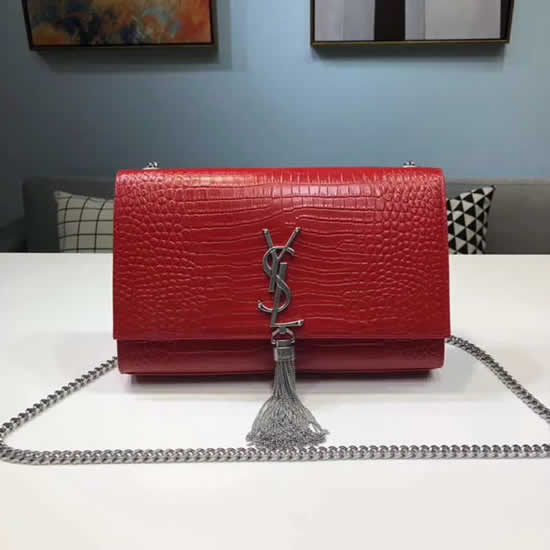 Classic Yves Saint Laurent Monogram Red Flap Shoulder Crossbody Bag 354119