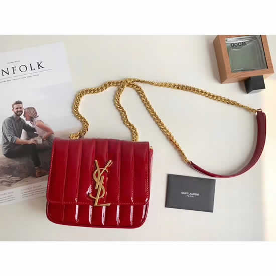 1:1 Quality Replica Yves Saint Laurent Vicky Red Flap Shoulder Bag 538439