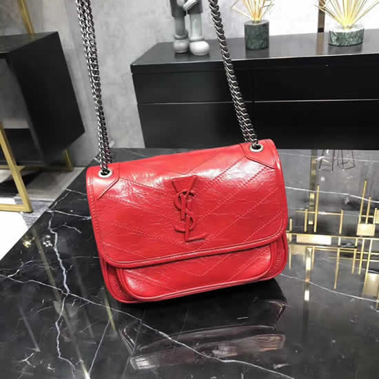 Discount Replica Yves Saint Laurent Niki Baby Red Flap Bag Shoulder Bag