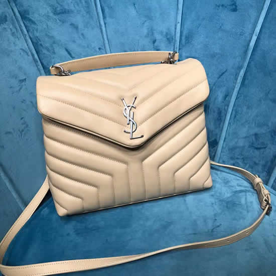 Top Quality Casual Yves Saint Laurent Khaki Flap Crossbody Bags