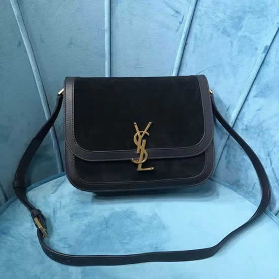 Fake Discount Yves Saint Laurent Solfelno Black Flap Crossbody Bag