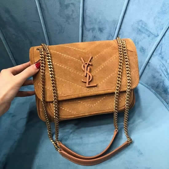 Fake Yves Saint Laurent Nikin Yellow Flap Shoulder Crossbody Bag