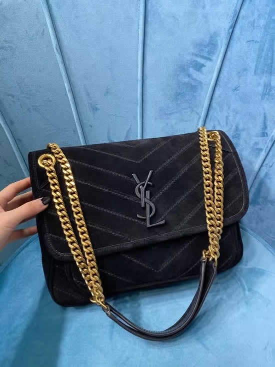 Fake New Yves Saint Laurent Nikin Black Flap Shoulder Bag