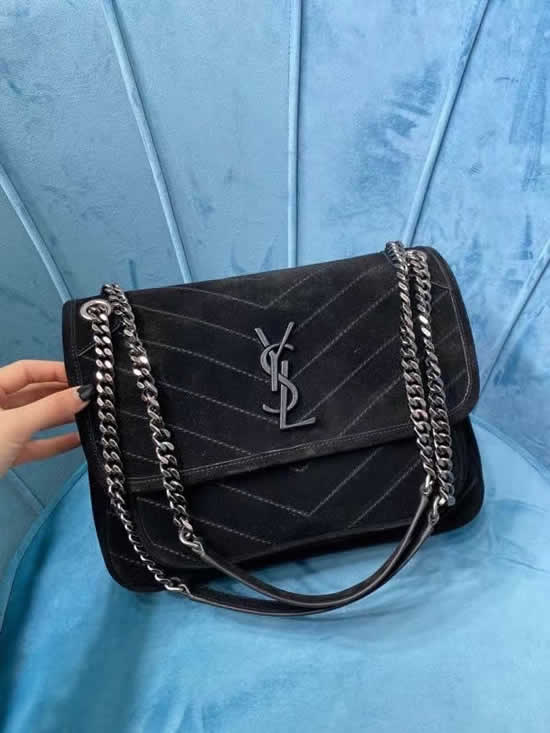 Fake Hot Sale Yves Saint Laurent Nikin Black Flap Shoulder Bag