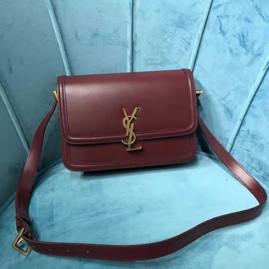 Replica Yves Saint Laurent Solferino Box Monogram Wine Red Shoulder Bag