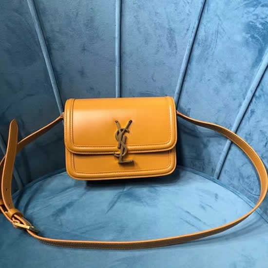 Fake Yves Saint Laurent Solferino Box Monogram Yellow Crossbody Bag