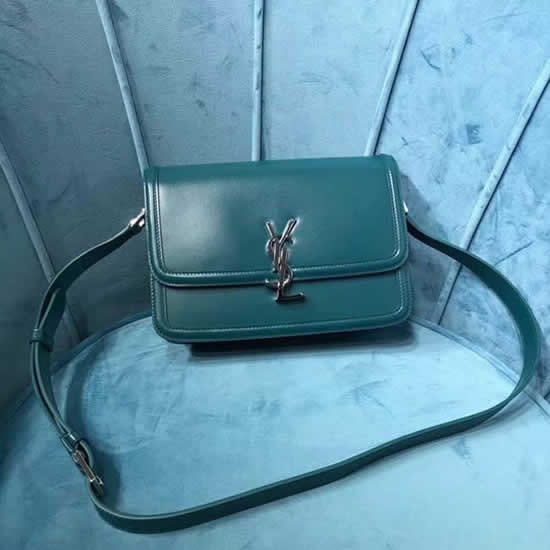 Replica Yves Saint Laurent Solferino Box Monogram Green Shoulder Bag