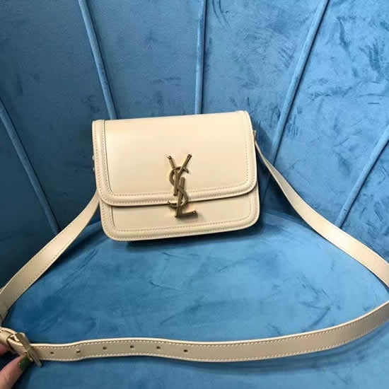 Fake Yves Saint Laurent Solferino Box Monogram Off-White Crossbody Bag