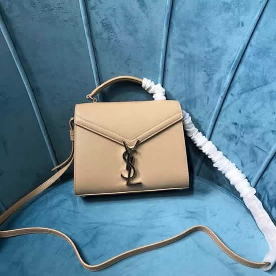 Fake Yves Saint Laurent Cassandra Mini Khaki Clutch Crossbody Bag